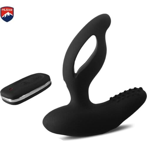 MLSice 11+11 Modes Dual Motor Wireless Control Vibrator Male Prostate Massager Orgasm Anal Stimulation Plug Sex Toys for Men
