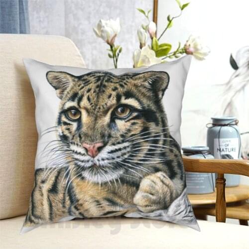 Clouded Leopard-Nebelparder Pillow Case Printed Home Soft Throw Pillow Cat Clouded Leopard Animal Nebelparder Wildlife