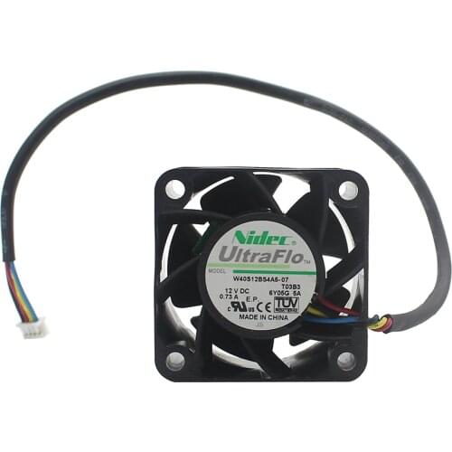 Original Nidec W40S12BS4A5-07 DC 12V 0.73A 4CM server Ball Bearing Cooling Fan Cool Fan