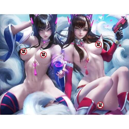 Printed silk or canvas OW sexy lady Dva art poster 16x24 24x36 inch custom living room bedroom home art wall picture