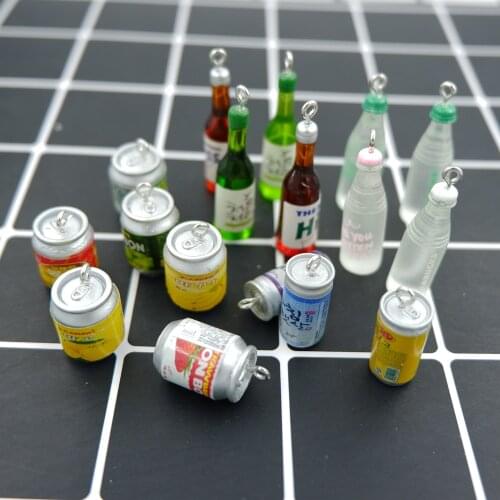 Resin Korea Drink Charms Pendants for DIY decoration neckalce earring key chain Jewelry Making handmade Simulated food