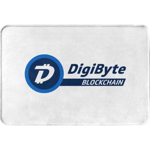 Blockchain Crypto Miners Bath Mat Digibyte Doormat Kitchen Carpet Entrance Door Rug Home Decor