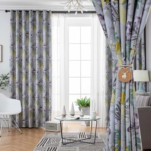 Pastoral Floral Print Simplicity Window Curtains Drapes Curtains For Living Room Kitchen Bedroom Home Decor Cortinas