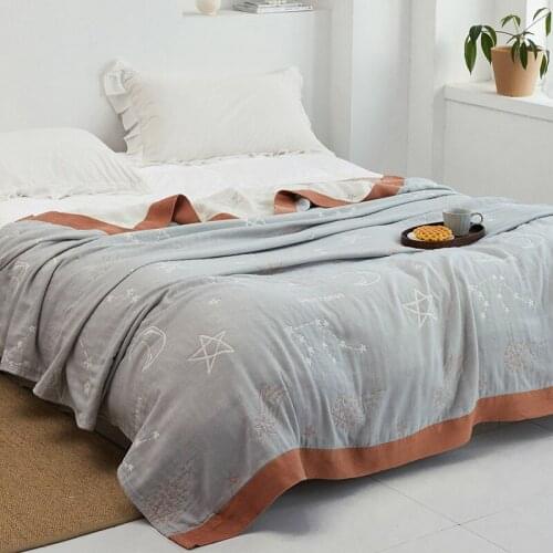 High quality Nap blanket Home bedding 100% Cotton Leaving Room toweling coverlet Travel Breathable Chic Large Throw Blanket