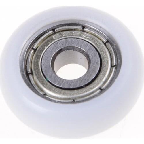1pcs 5*21.5*7mm Nylon Plastic Carbon Steel Bearings Pulley Wheels Embedded Groove Suitable For Furniture Hardware Acc