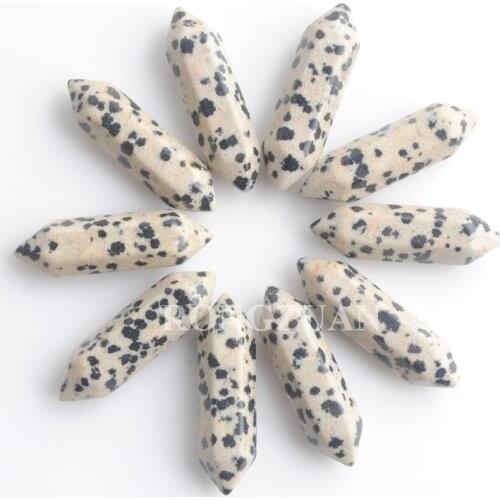 10Pcs/lot 30x8mm Hexagonal Pillar Chakra No Hole Jaspers Stones Beads Natural Stone for Women Men Fashion Jewelry Making TU3315