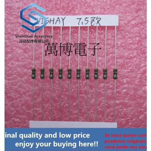 10pcs only orginal new can resistance 1/4W 0.25W 7.5 ohm 7.5R