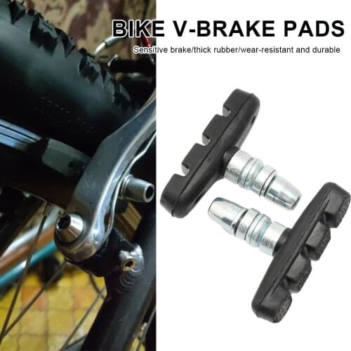 2pcs Road Bike Brake Pads V Bicycle Brake Blocks Set for Mountain Bike Folding Bike Bike Accessory