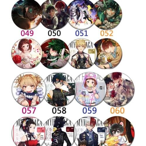 8pcs/set 58MM Anime My Hero Academia Boku no Hero Bakugou Katsuki Izuku Badge Backpack Pins Brooch Icons