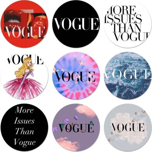 Brand New More Issues than Vogue Badge Brooch Pin Accessories For Clothes Backpack Decoration gift 58mm