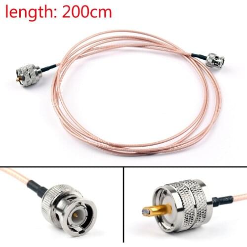 Areyourshop Sale 200cm RG316 Cable BNC Male Plug To PL259 UHF Male Crimp Jumper Pigtail 6ft FPV Min