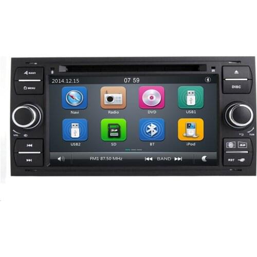 Car DVD Player 2din In Dash For Ford Transit Focus Connect S-MAX Kuga Mondeo With 3G GPS Bluetooth black and silver