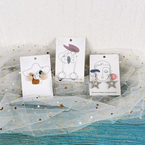 20pcs 6x9cm Multi Fashion Patterns Earrings Necklaces Card Paper Ear Studs Display Card Label Favor Jewelry Packaging Hang Tag