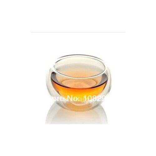 Hot sell,6pcs double-wall layer glass cups,heat resistant transparent glass office&home use tea cup,for tea & coffee& water