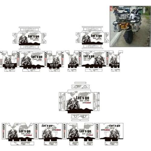 Decorative Stickers Reflective Aluminum Box Stickers Decals For BMW R1200GS GSA R1250GS Adventure 2013-ON Motorcycle Decorative