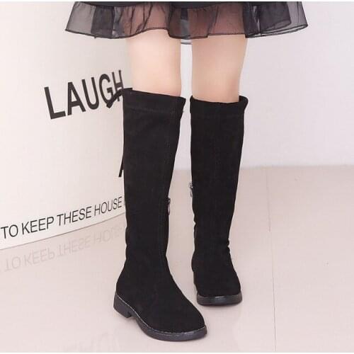Children Girls knee boots shoes kids Princess plush high boots fashion shoes child tube high boots winter cotton-padded shoes
