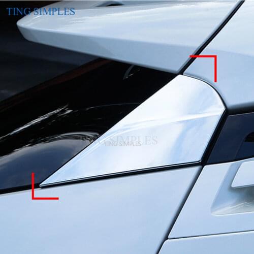 For Toyota CHR C-HR 2016 2017 2018 2019 Chrome Window C Pillar Cover Molding Trim Glass Decoration Sticker Exterior Accessories