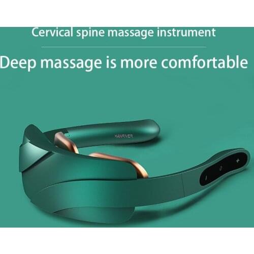 Electric Neck Massager Relieve Pain Relax The Stress Stimulate The Spine Heating Electric Pulse Foldable Massage Instrument