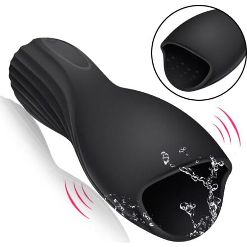 HIMAL 10 modes penis Delay Trainer Male Masturbator Vibrator Automatic Oral Climax Sex Glans Stimulate Massager Sex Toys for Men