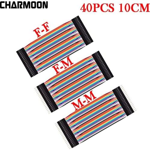 40pcs 10cm Dupont Line Male to Male / Female to Male or Female to Female Jumper Wire Dupont Cable for arduino DIY KIT