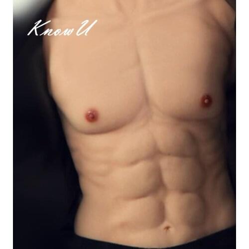 KnowU Artificial Realistic fake muscle Vest Bodysuit Realistic Chest Muscle for Man Actor Cosplay Upper Piece Pectoralis