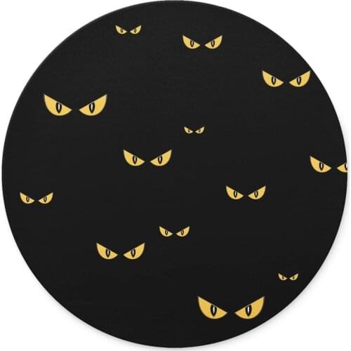 Strange Eyes in The Dark Mouse pad-Non-Slip Rubber Round Mousepad-Applies to Games，Home, School,Office Mouse pad