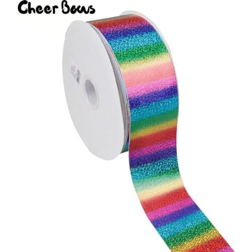 Laser Leather Ribbons Colorful 75mm Width 2Yards/lot Wedding Decoration DIY Handmade Leather Ribbons Home Decor Cinta Fita