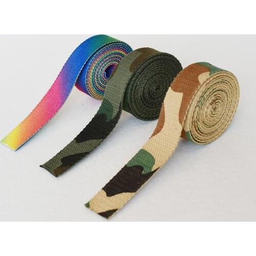 1 Yards Width 25mm Webbing 3 Colors Printed Webbing Ribbon Diy Luggage Belt Strap Rope Pet Collar Dog Leash Harness Accessories