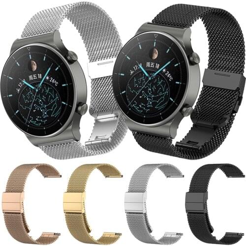 Milanese Metal mesh belt Watchband For Huawei Watch GT 2 Pro GT2 Smartwatch Wrist Strap For Honor ES / MagicWatch Band Bracelet