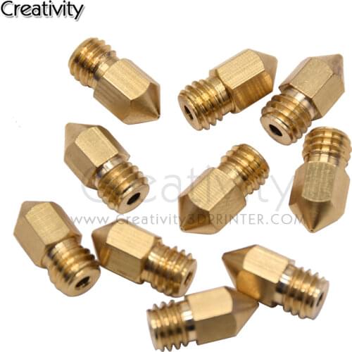 Free shipping 100PC 3D Printer Nozzles MK8 Extruder Nozzle Print Head 1.75mm for 3D Printer Anet A8 Makerbot MK8 CR-10 Ender3