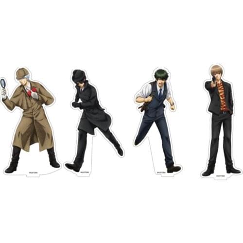 NEW Japan Anime GINTAMA Detective Series Acrylic Stand Model Plate Desktop Toy Kagura Sadaharu Shimura Shinpachi Sakata Gintoki