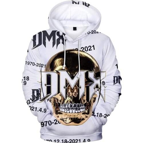 Autumn Hooded 3D Print DMX Hoodies Sweatshirts Men Women Streetwear Fashion Rapper Hip Hop Casual Boys Pullovers