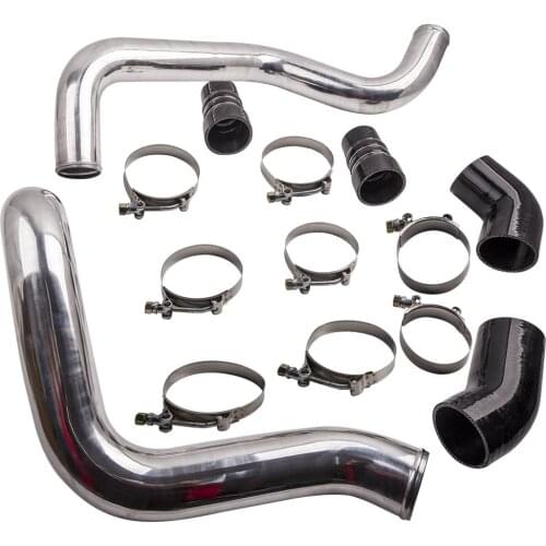 3" Polished Turbo Intercooler Pipe Boot Kit For GM 6.6L Duramax Diesel LB7 02-04