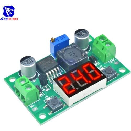 Diymore DC DC DC 4 -40V -1.25 -37V 2A 15W Step Down Buck Converter Module LM2596 Voltage Regulator with LED Voltmeter