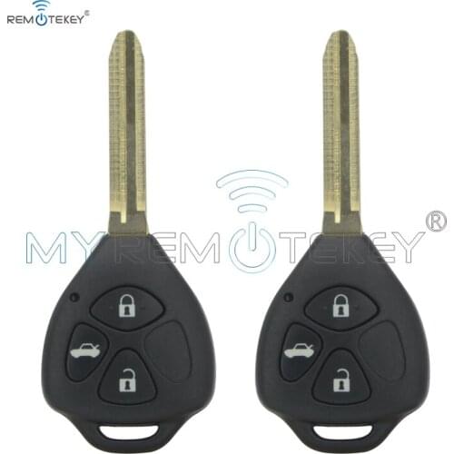 Remtekey 2pcs Remote Key For Toyota HILUX Rav4 2006 2007 2008 2009 2010 4d67 G chip no chip optional 3 Buttons 434mhz TOY43