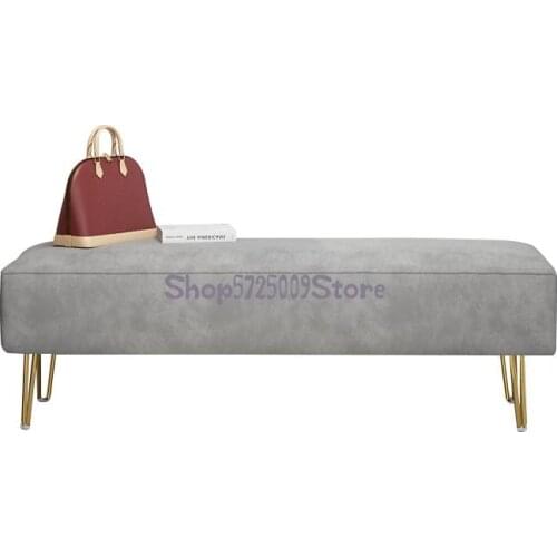 Light luxury net celebrity try to change shoes stool home entrance rectangular clothing store sofa stool long sofa stool bed end