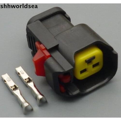 Shhworldsea 2 Pin Auto Oil nozzle plug Car Speaker horn socket waterproof electrical connector kits for Ford for Chevrolet car