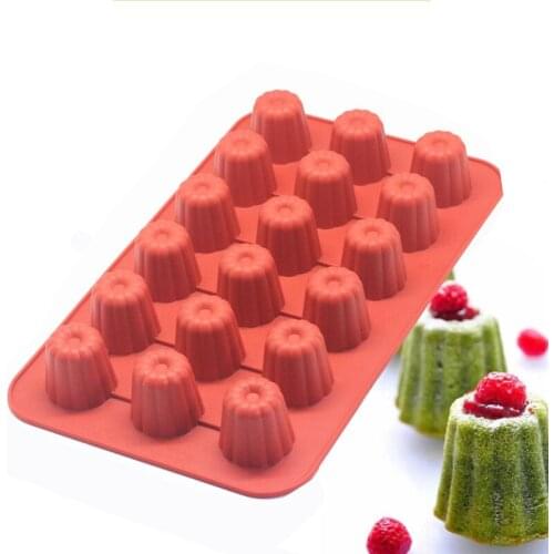 8/18 Cups Silicone Canneles Mold French Custard Coffee Cake Mould Bordelais Silicone Canneles Mould Muffin Jelly Cake Baking Pan