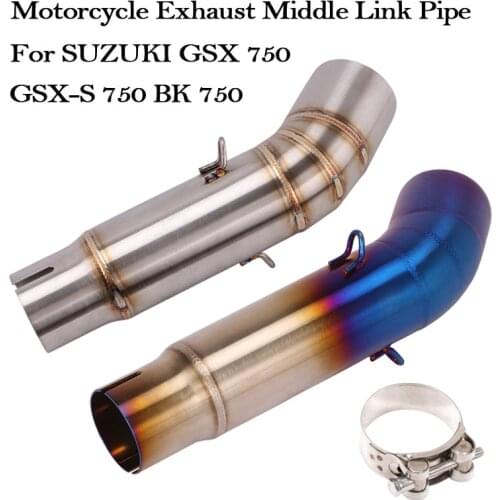 Slip On Middle Tube Link Pipe For SUZUKI GSX750 GSX S GSX-S 750 BK750 Motorcycle Exhaust Muffler Escape Moto Modified Connection