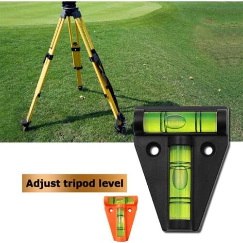 2 Pcs T Type Spirit Level Mini Plastic Vertical Horizontal Adjuster Triangular Level Vehicle Furniture Physical Leveling Tool