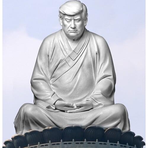 Buddha Statue Of Trump Donald Trump Resin Table Ornament Make Your Company Great Again President Statue Home Decoration