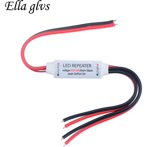 10PCS LED Amplifier Signal Repeater DC12V 1channel 12A mini amplificador power For single color led strip