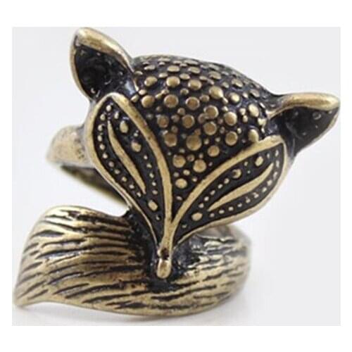 Retro small fox finger ring personality charming charm cute little fox ring New Arrival Fashion gift accessories for women