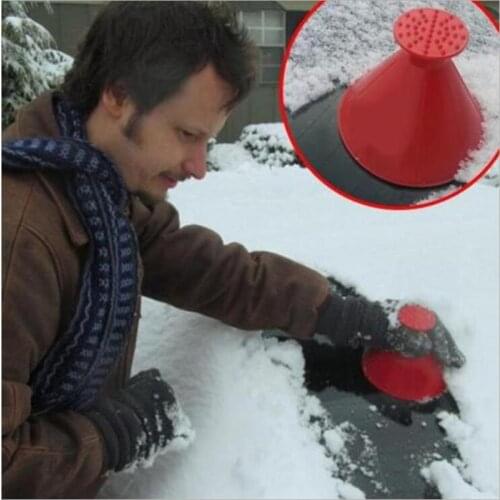 Magic Windshield Ice Scraper for Car Window Ice Scraper Remove Snow Shovel Cone Shaped Funnel Round Scrapers Cleaning Snow Tool