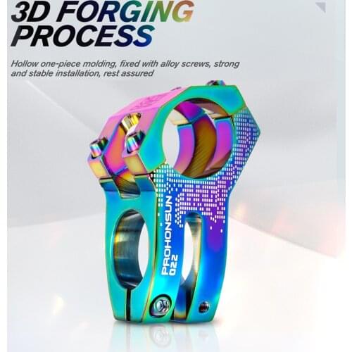 Mountain Bike 31.8mm Handlebar Stem CNC Colorful Bicycle Short Stem 0 Degree 45mm MTB DH AM XC Enduro 28.6mm Steerer Bike Parts