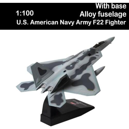 1/100 U.S. American Navy Army F22 Fighter Aircraft Airplane Models Adult Children Toys for Boys Display Plane Kids Collections