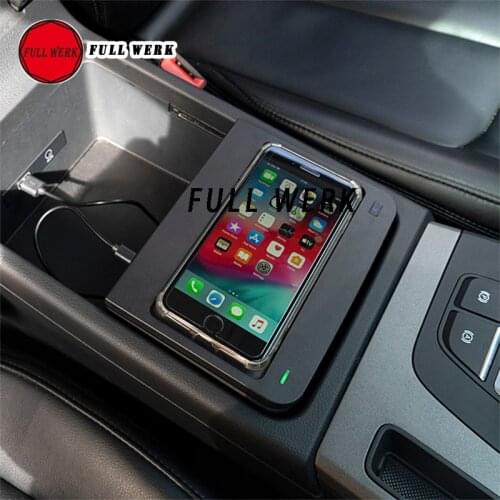 1PC Car Phone Wireless Charger for Audi Q5 SQ5 2017-21 Fast Charging Holder Support Interior Accessories Easy Installation