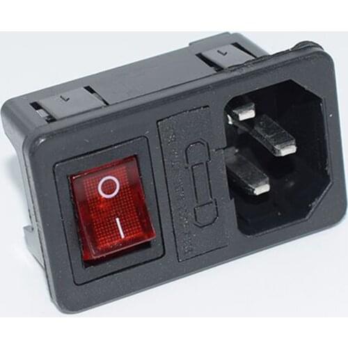 1PCS red light Computer case machinery equipment of switch power supply socket and switch control quality goods