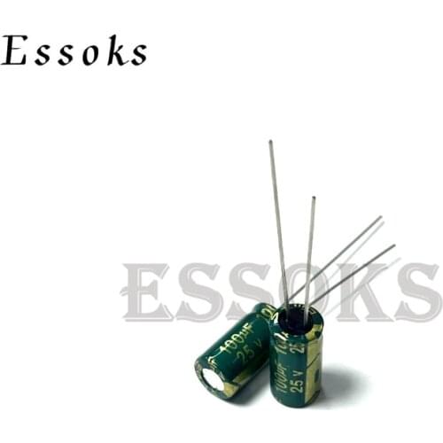 20pcs Electrolytic Capacitor 25V100UF 25V 100UF 6X12 mm High Frequency Low ESR Aluminum Capacitors