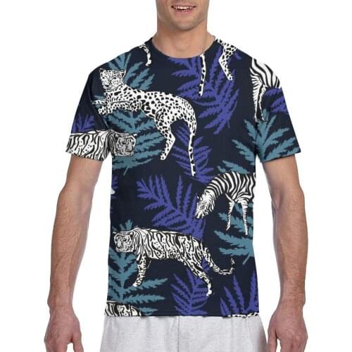 2020 Mens T shirts Fashion New Summer Mens Short Sleeve T-shirt Casual Bright Leopard Zebra Tiger Tshirt For Man Full Printed